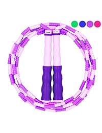 Amble Jump Rope Soft Beaded Segment Jump Rope - Adjustable for Men, Women and Kids - Tangle-  for Keeping Fit, Training, Workout and so on - 8.5 Ft