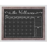 Chalkboard Calendar, 24x18 Horizontal Framed Dry Erase Calendar, Free Customization, Reusable 18x24 Customized Dry Erase Wall Calendar, Family Framed Calendar, perpetual calendar