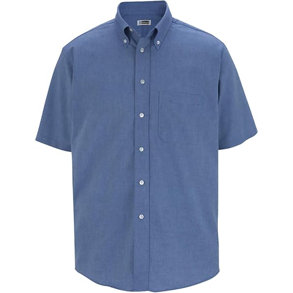 Amazon.com: Edwards Men's Short Sleeve Oxford Shirt Small Blue