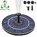 Viajero Latest Upgrade 2.5W Solar Fountain Pump for Bird Bath with 800mAh Battery Backup, Free-Standing Portable Floating Solar Powered Water Fountain Pump for Garden Backyard Pond Pool Outdoor
