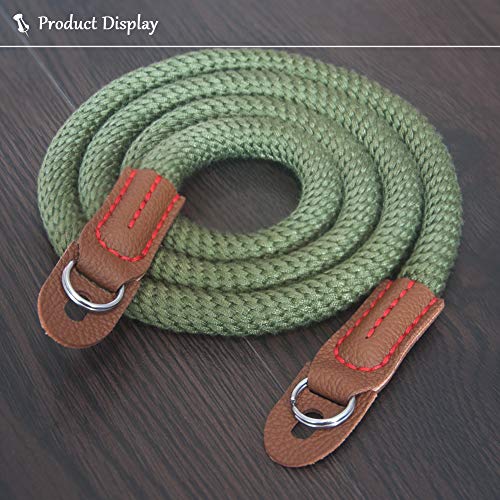 VKO Kameragurt Kamera Tragegurt Baumwoll Nackengurt Schultergurt geeignet für DSLR SLR oder spiegellosen Kameras(Grün) – Bild 7