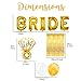 Premium Gold Bachelorette Party Decorations Bridal Shower Supplies Kit - for Classy Bride-To-Be - Tiara, Sash, Diamond Ring Balloon, Fringe Curtains, BRIDE Balloons, Latex Balloons, Tattoos, Straws