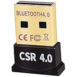 Optimal Shop Mini USB Bluetooth CSR V4.0 USB Adapter CSR Chip Dongle Stick Dual-Mode for Windows Vista XP 32/64,10, 8, 7, Raspberry Pi, Linux, Classic Bluetooth and Stereo Headset Compatible