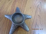 Silver Tone Metal Starfish Tea Light Votive Candle Holder