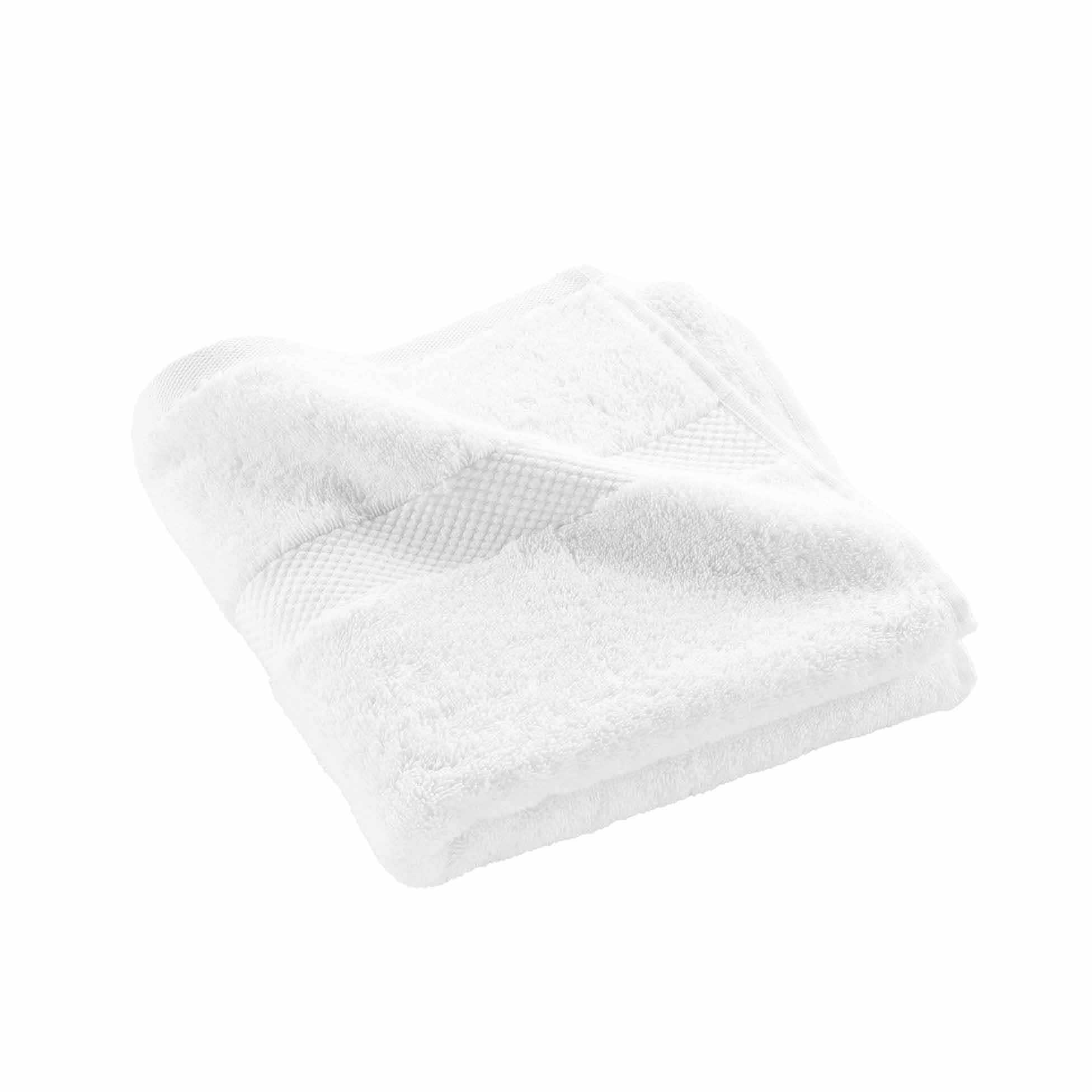 Douceur d'Intérieur, Elegance White Hand Towel (50 x 90 cm) 100% Cotton Plain