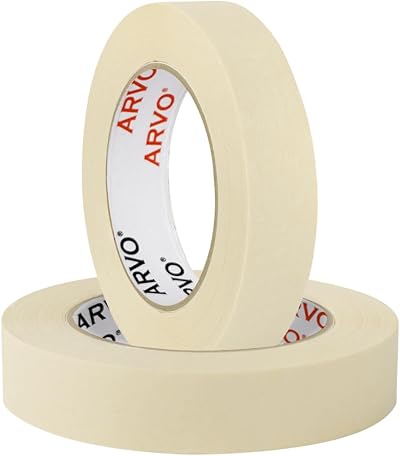 ARVO Masking Tape for Painting 24 mm x 50 m Pack of 2