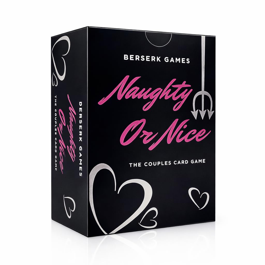 Berserk Games Naughty or Nice Couples Card Game – 100 Flirty Questions & Dares with 4 Levels – The Perfect Valentine’s Day Gift