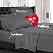 Nestl King Sheet Set - Luxury 1800 Ultra-Soft Microfiber King Bed Sheets - Double Brushed - Deep Pockets - Easy Fit - 4 Piece Set - Bedding Sheets & Pillowcases (King, Dark Grey)