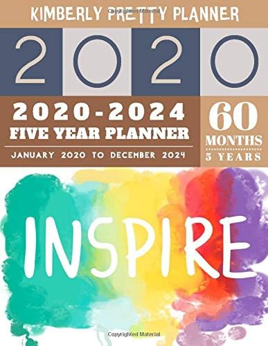 5 Year Planner 2020-2024: calendar 5 year planner | Monthly Schedule Organizer - Agenda Planner For The Next Five Years, 60 Months Calendar, ... Design (5 year monthly planner 2020-2024)