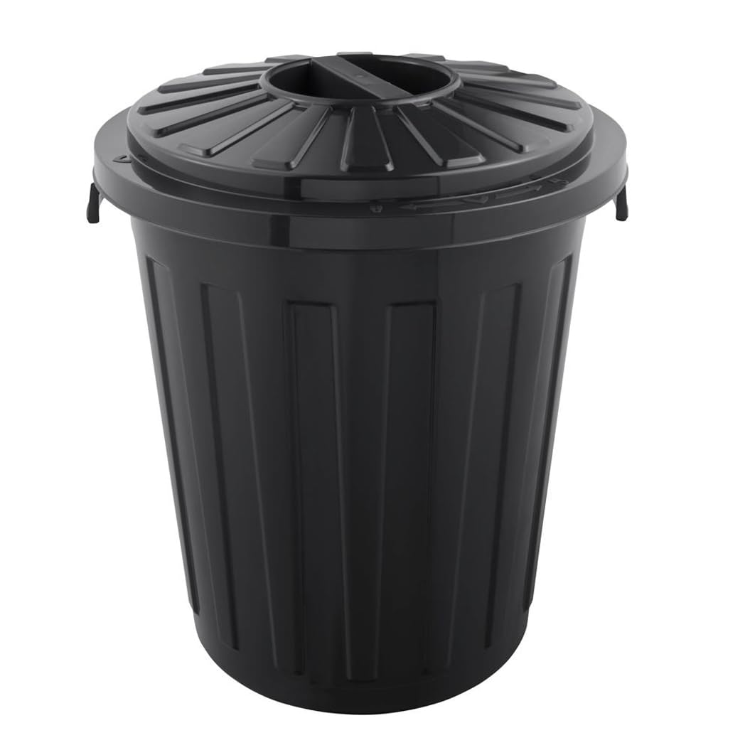 Keeeper Universal Bin with Lockable Lid, Sturdy Plastic (PP), Maxi-Bin, 23 l, Graphite