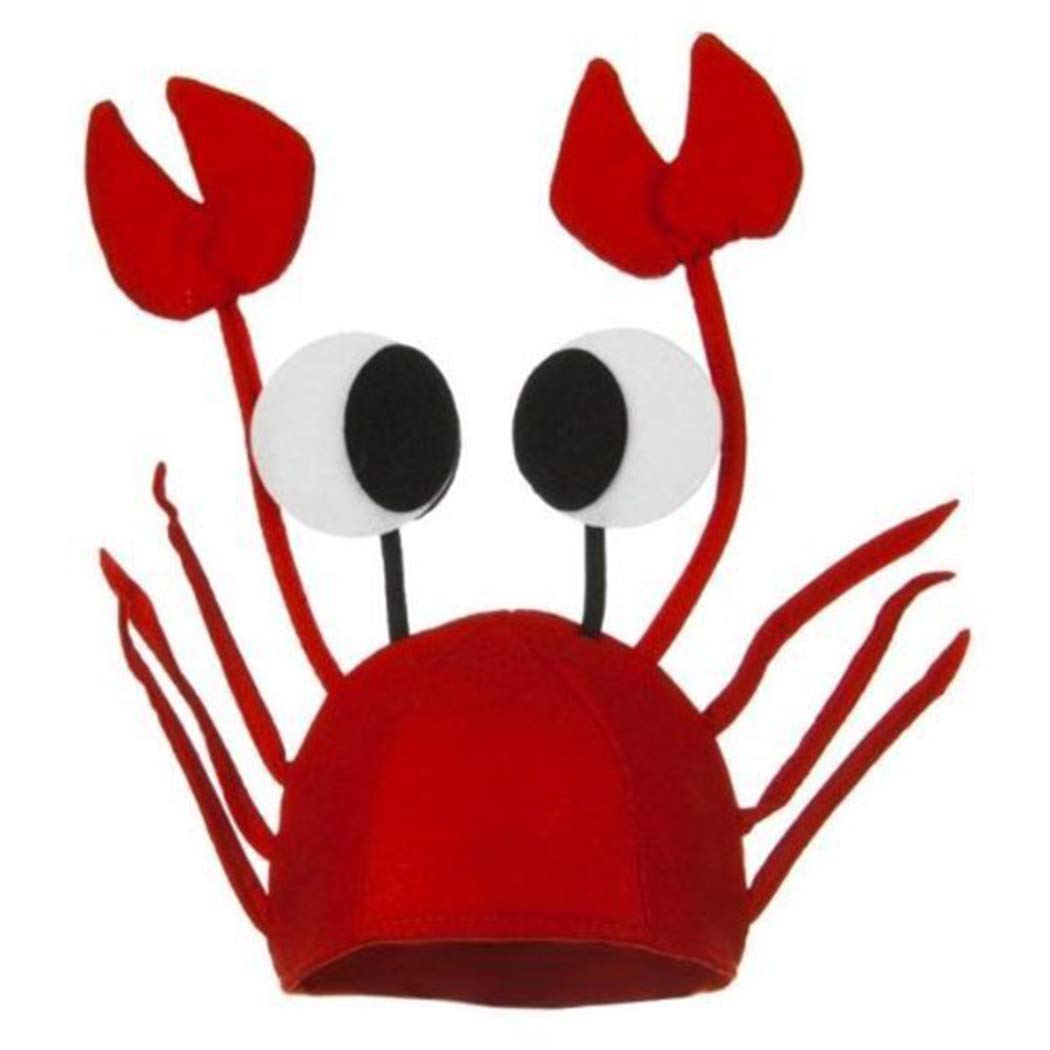 She's Shining Animal Fancy Dress Hats Women Christmas Cute Crab Hat Party Costume, Adjustable, Red