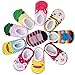 FlyingP 5Pairs Baby Toddler Anti Slip Skid Socks for 6-18 Months Cute Animal Stripes No-Show Crew Boat Socks Baby Socks Footsocks