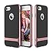 iPhone 7 Case ROCK Royce Series Anti-scratch Hybrid Hard PC+Soft TPU Cell Phone Lightweight Cover Dual Layer Ultra Thin & Slim Protective Shell for iPhone 7 4.7 inches (rose gold)