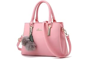 Dreubea Women's Leather Handbag Tote Shoulder Bag Crossbody Purse