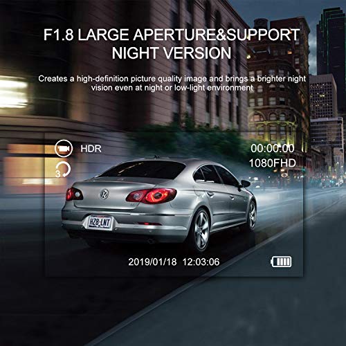 Dash Cam Front and Rear Dual with 32G SD Card, SILINTION Dash Camera 4 inch Dashboard Camera Full HD 170° Wide Angle Backup Camera with Night Vision G-Sensor Parking Monitor Loop Recording Motion Dete
