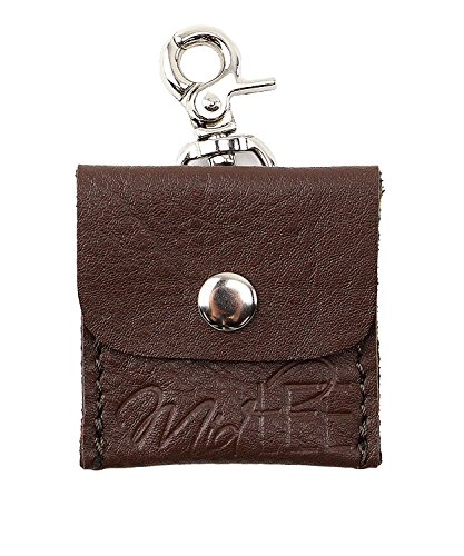 Leather dog tag silencer pouch by midlee (brown)