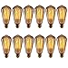 KINGSO Vintage Edison Bulbs 40W Squirrel Cage Filament Incandescent Antique Light Bulb for Home Light Fixtures E27 Base ST64 110V - 12 Pack