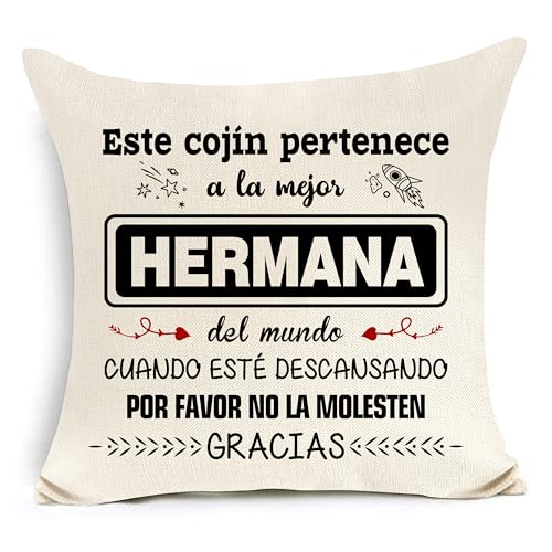 Awyuan Sister Cushion Cover - This Cushion Belongs To The World's Best Sister Birthday Gift Decorative Cushion Covers