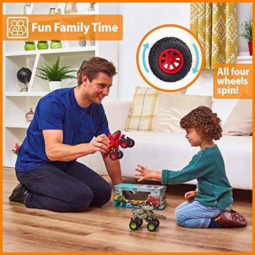 image for CHUCHIK Dinosaur Pull Back Car Toy. New Model Dinosaurs Vehicles Toys 