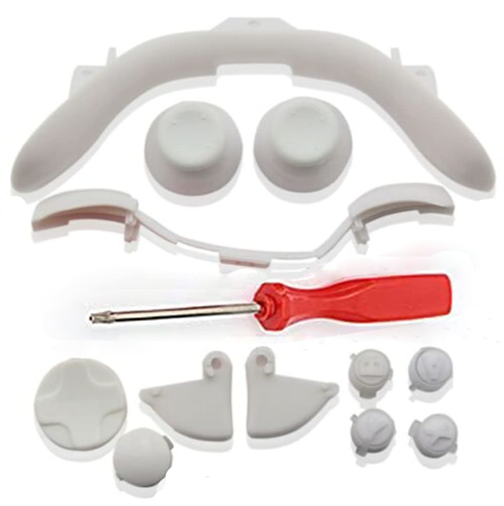Full Buttons Replacement Replace Sets Kits For Xbox360 xbox 360 Game Controller (White)