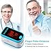 Fingertip Pulse Oximeter Portable FDA Approved Digital Blood Oxygen and Pulse Sensor with Alarm SPO2 (Blue)