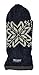 BRUCERIVER Mens Snowflake Knit Mittens with Warm Thinsulate Fleece Lining (ONE SIZE, Black)