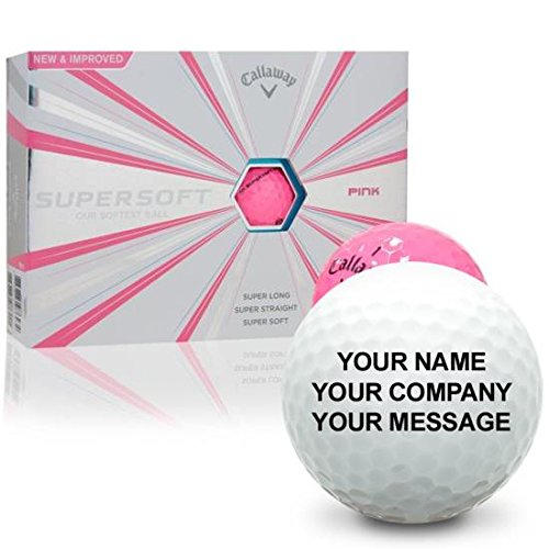 Callaway Golf Supersoft Pink Personalized Golf Balls