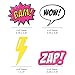 BAM! Girl Superhero Paper Straw Decor - Baby Shower or Birthday Party Striped Decorative Straws - Set of 24