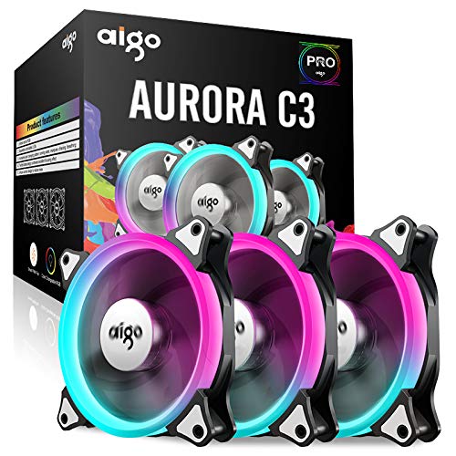 Buy aigo 120mm C3 3Pack RGB LED PMW Quiet High Airflow Color