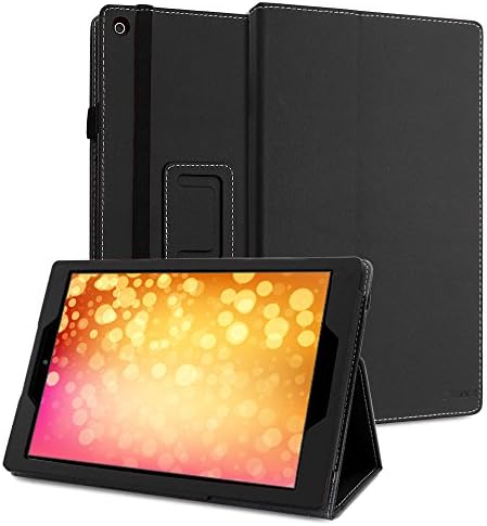 Fire HD 10 Case, Amazon Fire 10 Case,Leafbook Amazon Fire Case Slim Fit Leather Standing Folio Case for Amazon Fire HD 10 Tablet with Auto Wake / Sleep fire 5th generation case --2015, Black