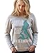 Superluxe Clothing Womens Be Yourself Be A Mermaid French Terry 3/4 Sleeve T-Shirt, Heather Grey, Medium