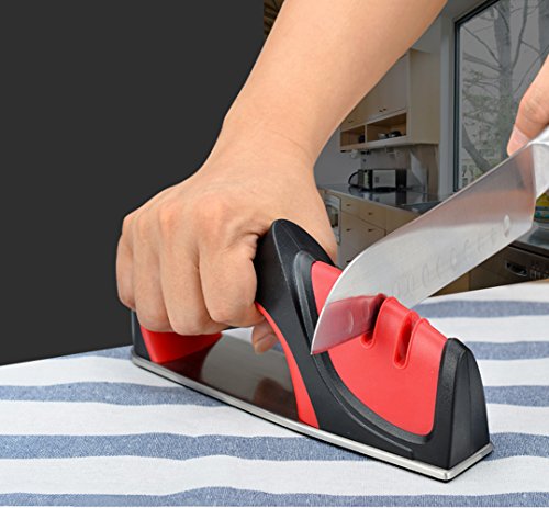 Knife Sharpener Sharpening Tool 3-Stage Diamond Coating, GEYUEYA Home