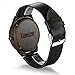 Tamlee Genuine Leather Men's Wooden Quartz Watch -Black Sandalwood