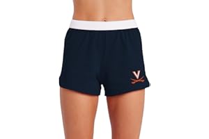 Campus Lab Official Collegiate Primary Logo - Team Color Womens Soffe Short, Elastic Fold Over Waist Shorts, Junior Fit