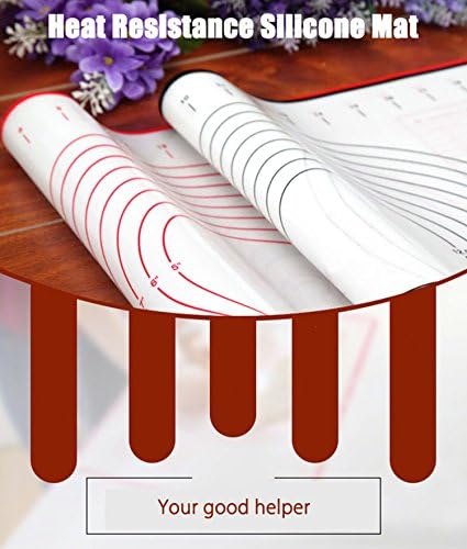2pc Large Baking Mat Silicone Pastry Mat with Measurements / Fondant Rolling Mat / Pastry Rolling Work Mat| 23.6 x15.7 in,8 circles Dough Tool,Macaron Tool,Biscuit / Cookie Tool