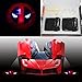 Spoya Red Deadpool face Wireless Magnetic Car door step LED welcome logo shadow ghost light laser projection projector light