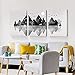 Wall Art for Living Room Canvas Prints Artwork Bathroom Wall Decor Black and White Abstract Mountain Geometric Picture Watercolor Painting 3 Pieces Framed Bedroom Wall Decorations Office Home Decor