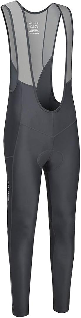 qualidyne Men's Cycling Bike Bib Long Pants Cycling Tights with 3D Breathable Pad, Excellent Performance & Better Fit: Clothing