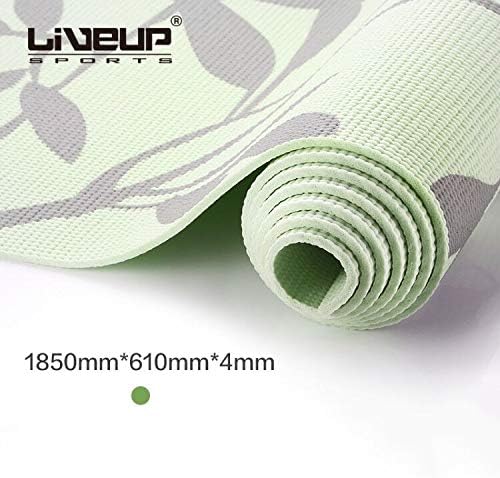 LIVEUP SPORTS Marbleized Yoga Mat for Yoga - Pilates - Fitness - 1.8m x 0.60m x 4mm for Home Gym Workout, Travel, Women and Men