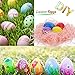 Kids Easter Toys Kits - Wood Chip Easter Basket with Liners , Wood DIY Easter Egg , Easter Chocolate Case, Easter Rabbits Hanging Ornament, Artificial Grass & Gift Package Bag Included - 10 Pieces