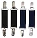 N'Ice Caps Baby and Kids Strong Stainless Steel Mitten Clips 2 Pair Pack (Black/Navy, One Size)