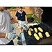 ekSel COOL Cooking Baking BBQ Oven Grill Gloves Pan Holders Heat Resistant Kevlar White with Blue Silicone Flexible 2 Pack (1 Pair)