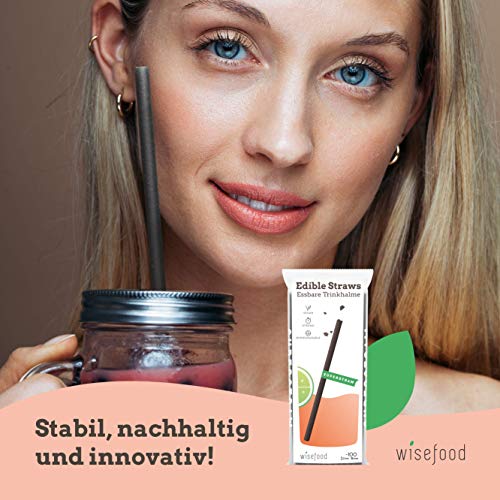 Wisefood - Essbarer Strohhalm - essbarer Trinkhalm als Alternative zu Glasstrohhalme Einweg-Plastik-Strohhalm… – Bild 6
