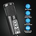 1byone USB Microphone with tripod, Mute Button, LED indicator, audio out volume up/down control, compatible with Windows/MacOS/Linux, Cardioid or Omni-directional Condenser USB Microphone