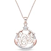 Jewel Zone US OM, OHM, AUM Symbol Pendant Necklace 14k Gold Over Sterling Silver