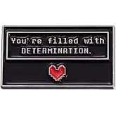 You Are You're Filled With Determination Heart Undertale Sans Papyrus Indie Video Game 1.2" Enamel Pin Badge