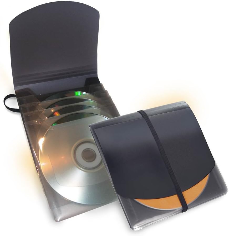 CD and DVD Media Wallet - Set of 6 (Navy Blue)