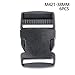 Multi-size Side Release Buckles Heavy Duty Plastic Buckles Quick Release Buckle (38 mm,6 PCS)
