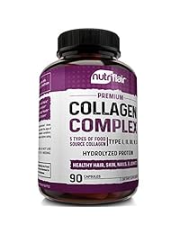 NutriFlair Multi Collagen Pills - Type I, II, III, V, X - Premium Collagen Peptides Complex for Anti-Aging and...