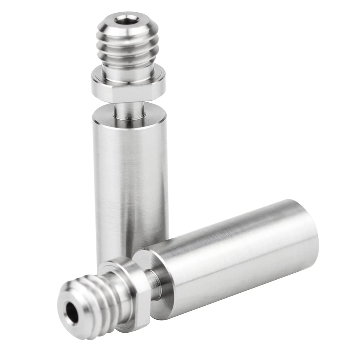 2pcs All Metal Ender 3 Titanium Heat Break Thermal Barrel Tube Heatbreak Upgrade for Creality 3D Printer CR10,S4 S5, CR10S, Ender3 V2, Ender 3 pro, CS3 Hotend use (Upgrade TC4 All Metal Version)